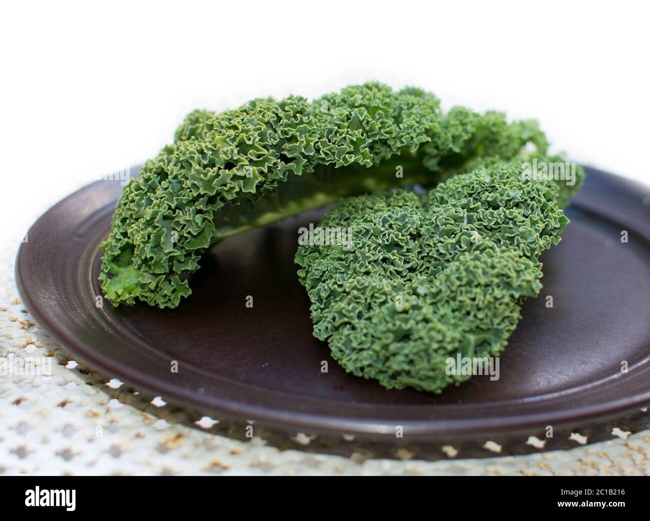 Fresh green cut kale Stock Photo Alamy