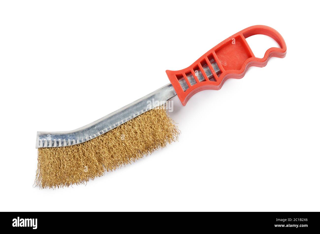 Wire brush isolated on white background Stock Photo