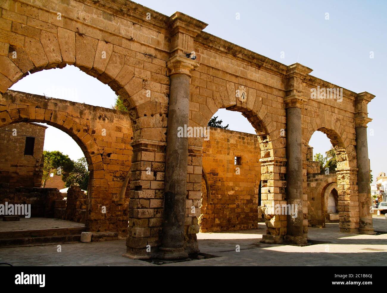 View to Namik Kemal Dungeon at Famagusta in North Cyprus, Cyprus Stock Photo