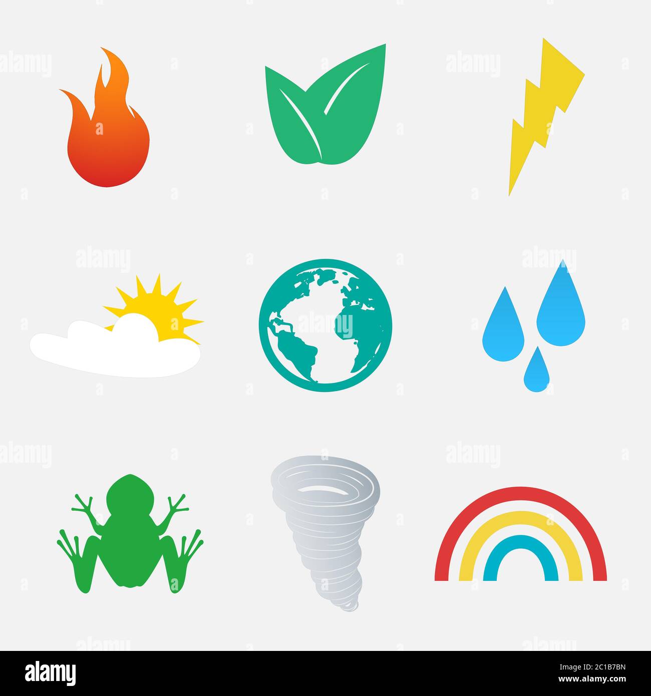Design style nature icons set Stock Vector Image & Art - Alamy