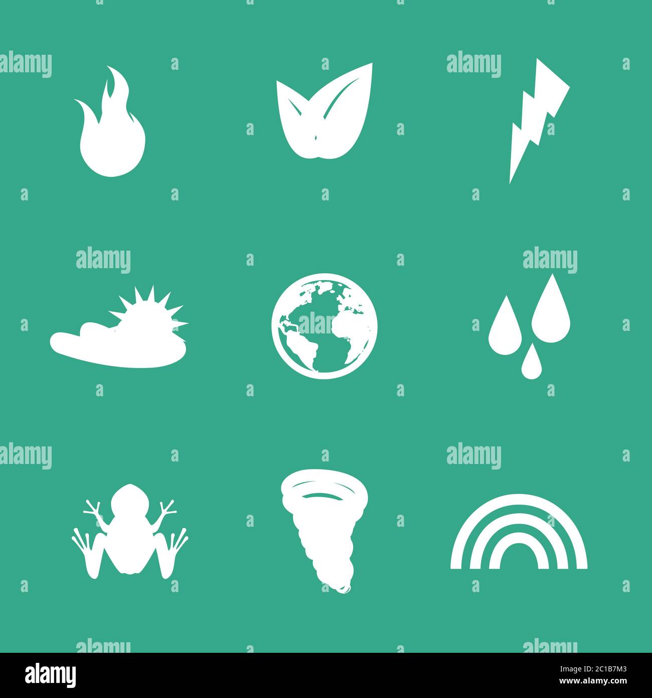 Design style nature icons set Stock Vector Image & Art - Alamy