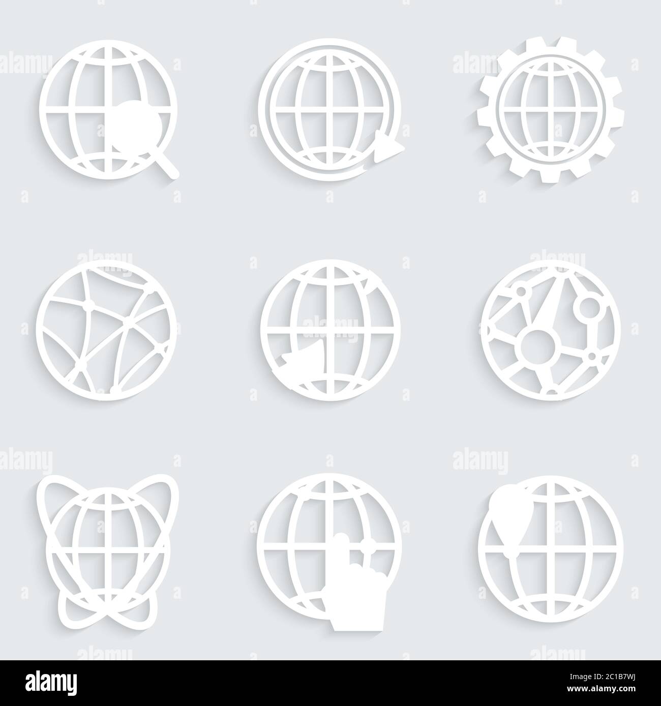 Earth vector icons set Stock Vector Image & Art - Alamy