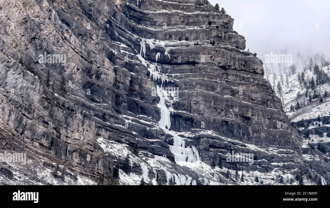 Panorama Stunning Bridal Veil Falls In Provo Canyon With Frozen Water On The Rugged Slope Stock Photo Alamy Panorama Stunning Bridal Veil Falls In Provo Canyon With Frozen Water On The Rugged Slope Stock Photo Alamy