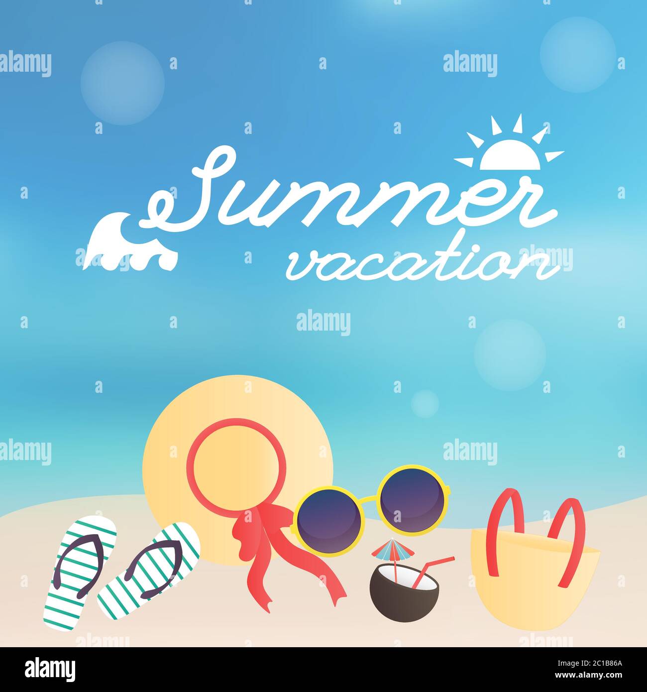 Summer poster. Vector Stock Vector Image &amp; Art - Alamy