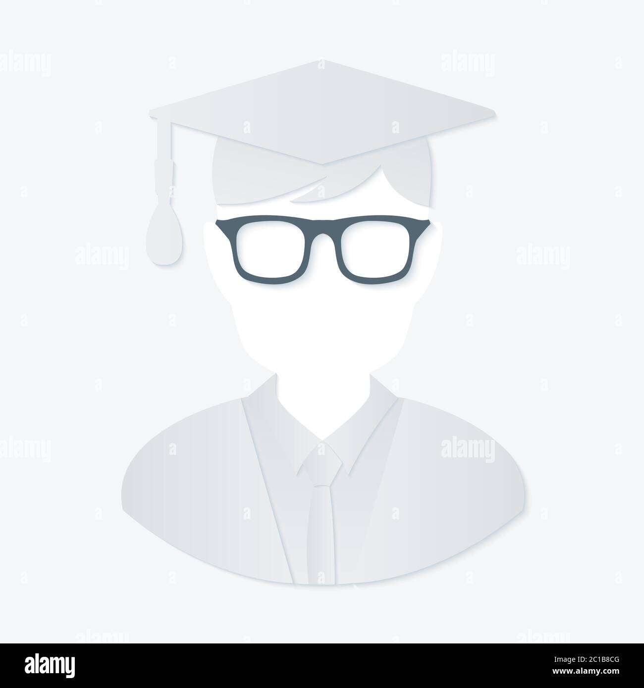 Vector Paper Graduation Man Icon Stock Vector Image & Art - Alamy