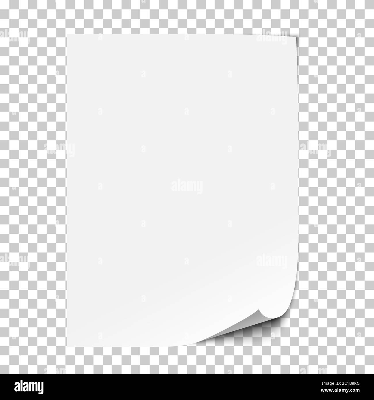 Blank a4 sheet white paper with shadow Royalty Free Vector
