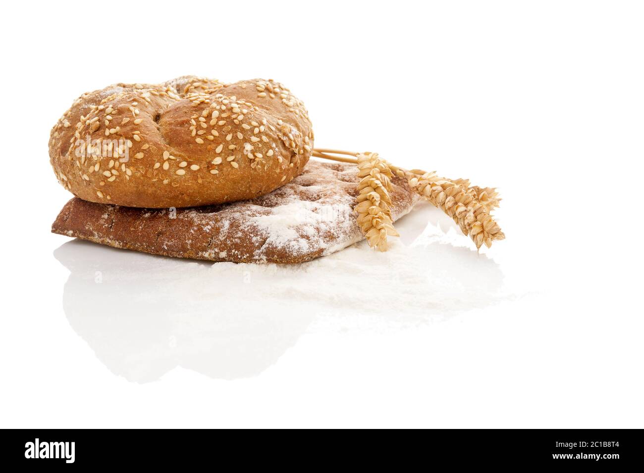 Wheat pastry and flour Stock Photo Alamy