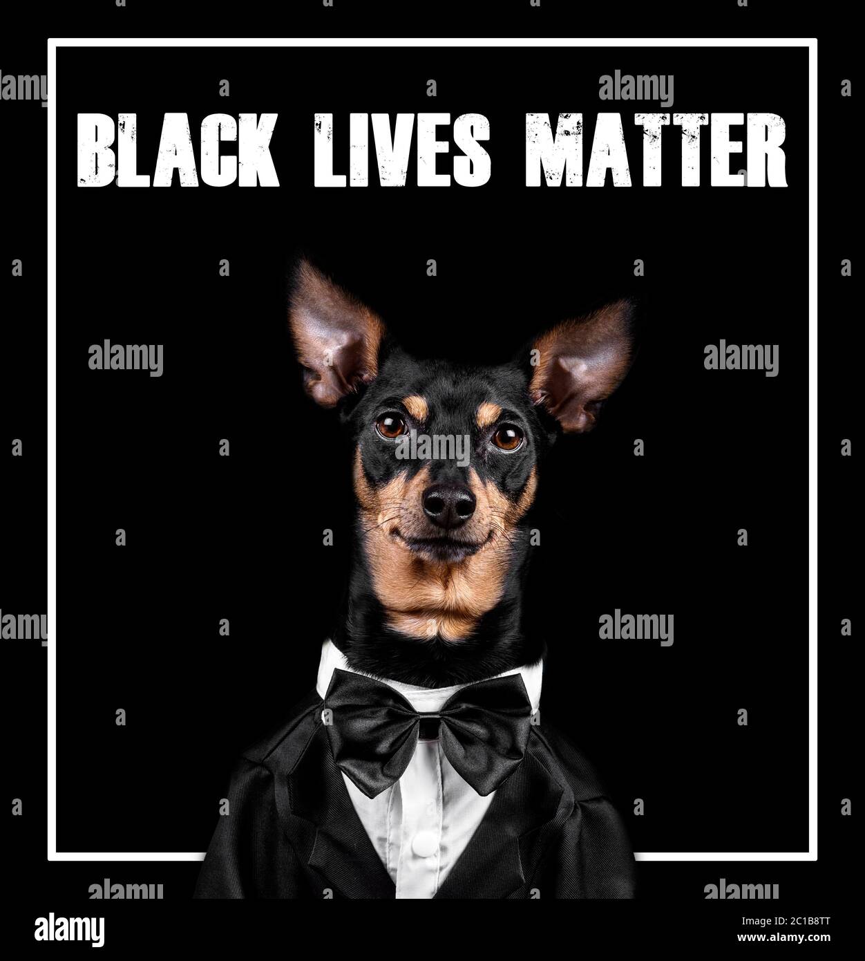 Black Lives Matter Concept Stop Discrimination and Racism. Stock Photo