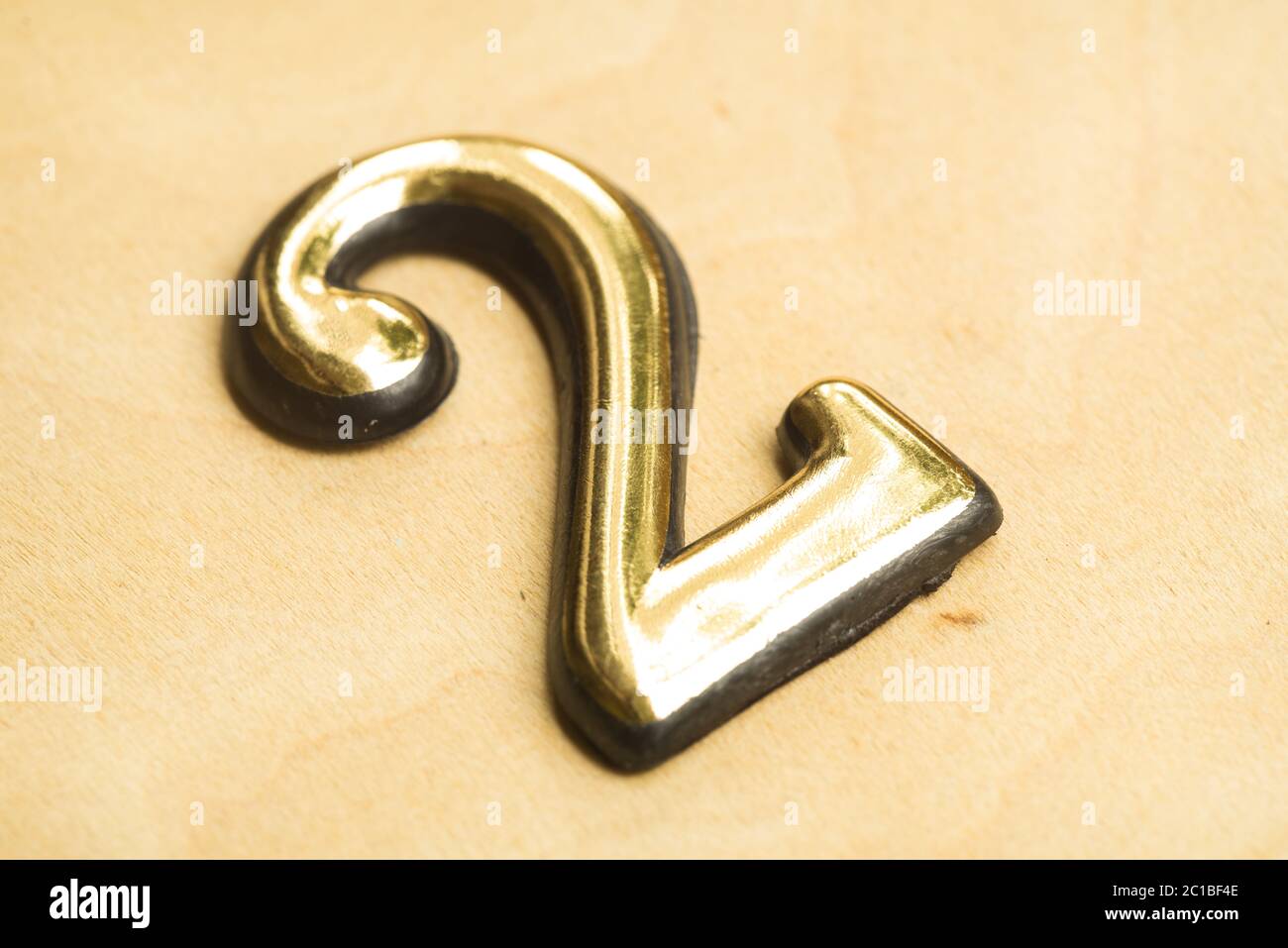 Number Two Lettering Stock Photo