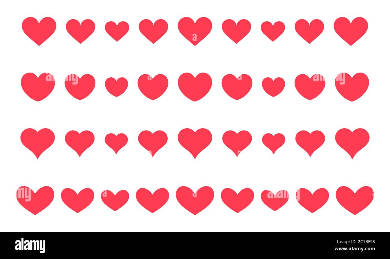 Red hearts border patterns for design. Vector illustration Stock Vector ...