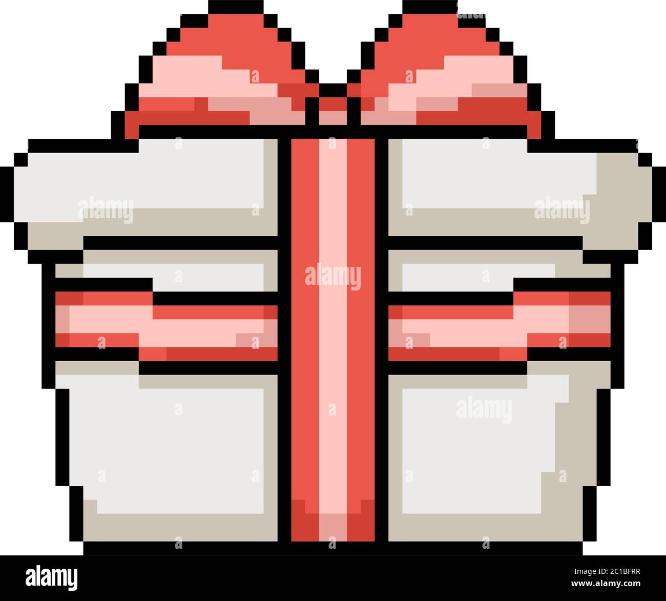 Vector Pixel Art Gift Box Isolated Cartoon Stock Vector Image Art Alamy
