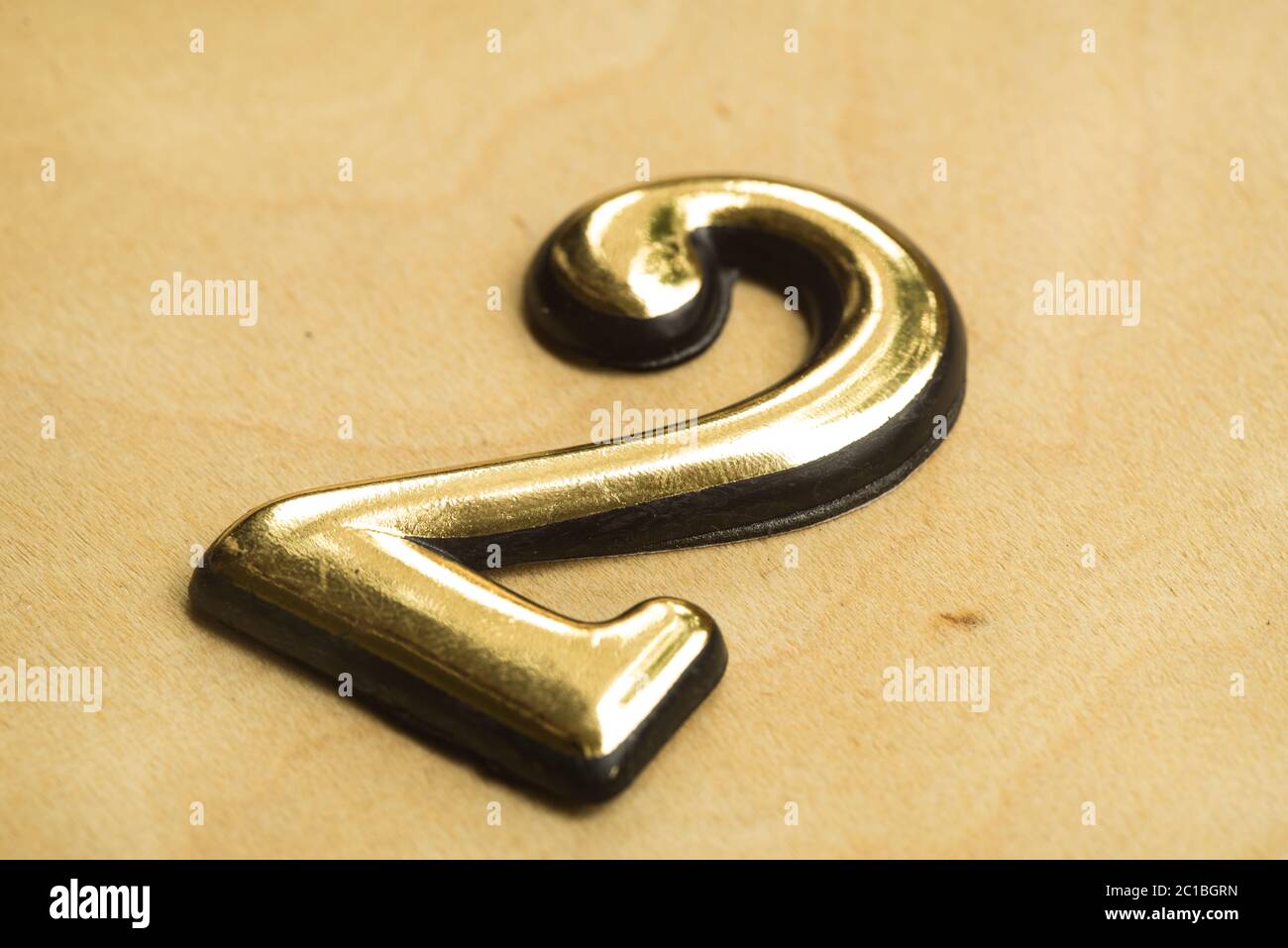 Number Two Lettering Stock Photo