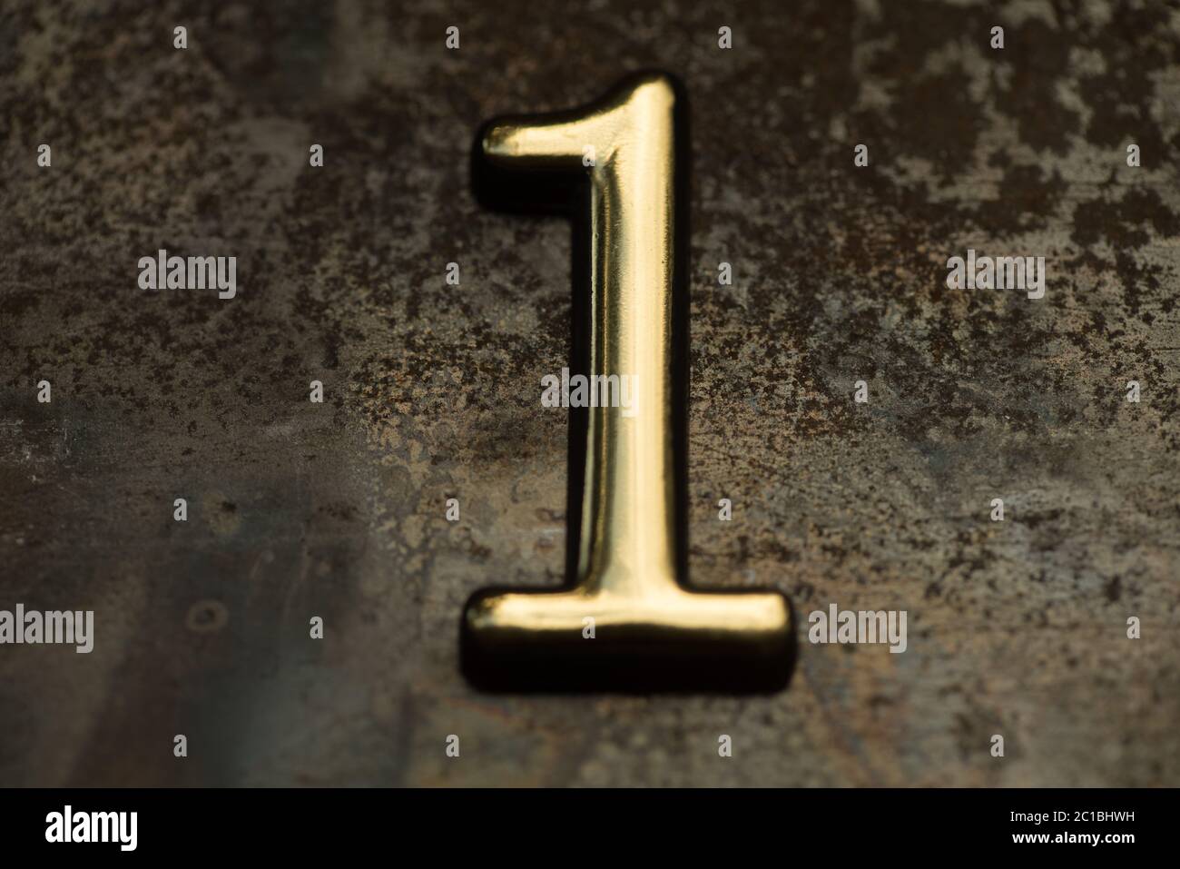 Number One Lettering Stock Photo