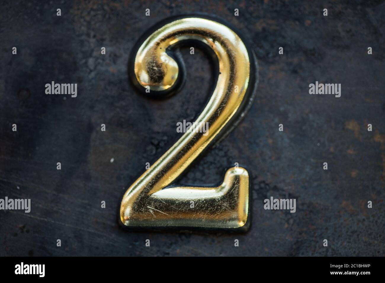 Number Two Lettering Stock Photo