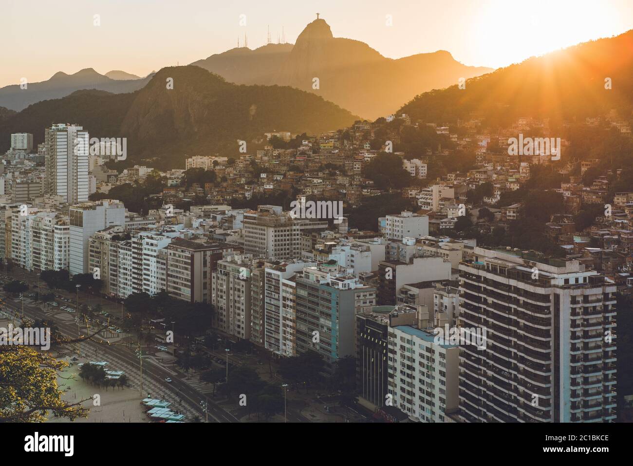 Sunset View in Copacabana, Apartment Buildings, Favela Babilonia