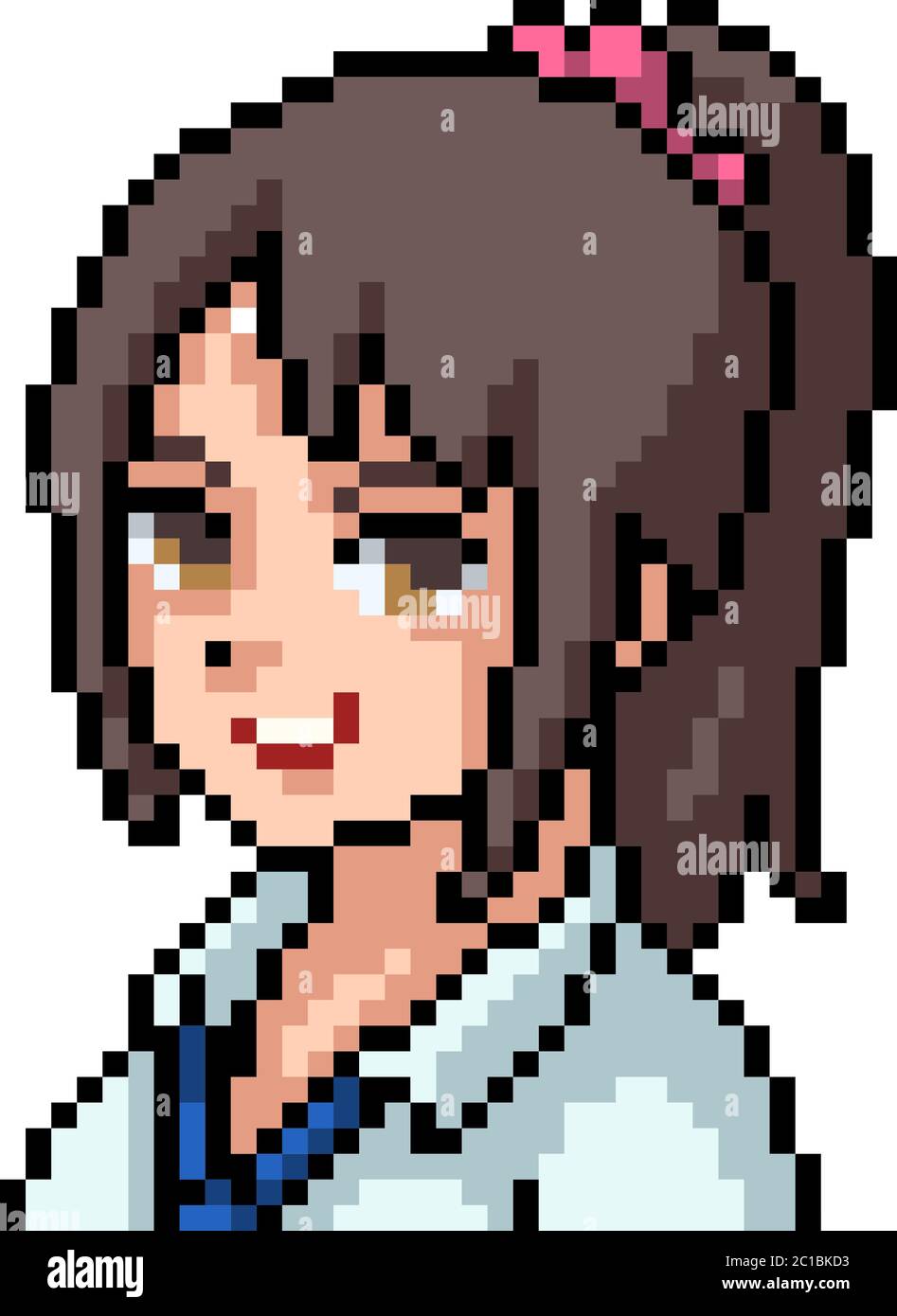 Vector Pixel Art Anime Girl Stock Vector - Illustration of vector🤳 ...