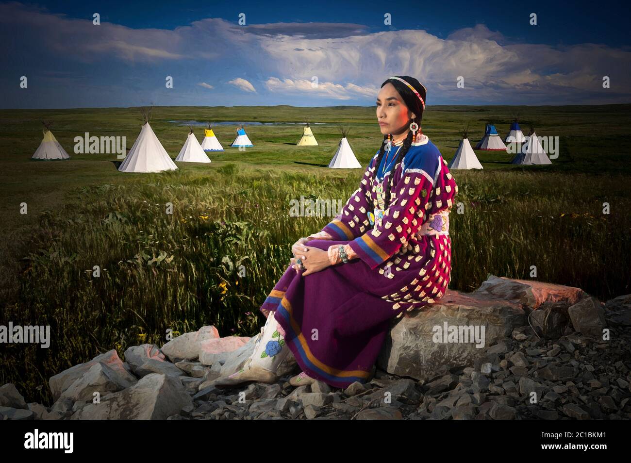 USA, Montana, Blackfeet Indian Reservation, Browning, Lodgepole Gallery