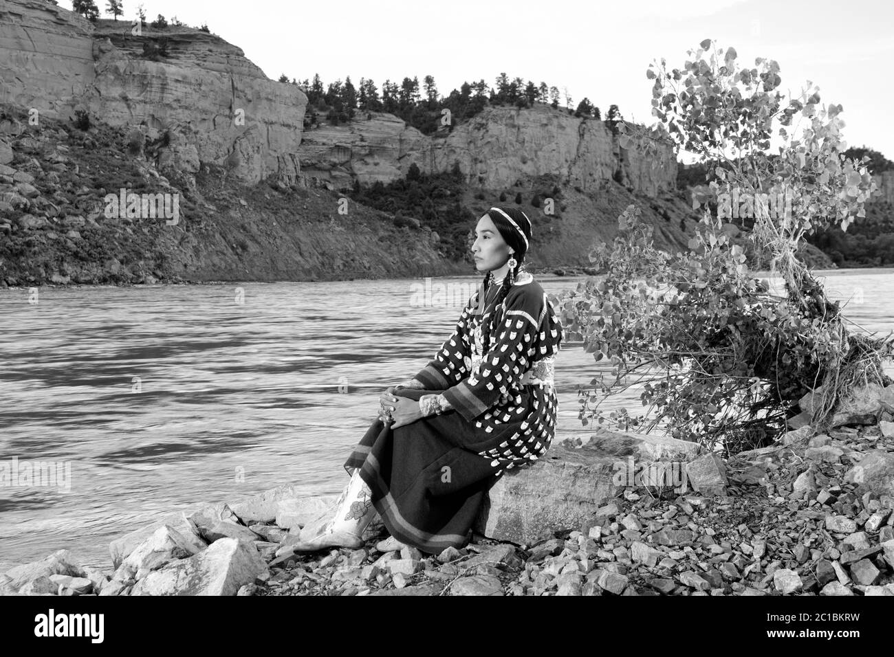 USA, Montana, Billings, Lakisha Flores, Crow Tribe MR 0635 Stock Photo