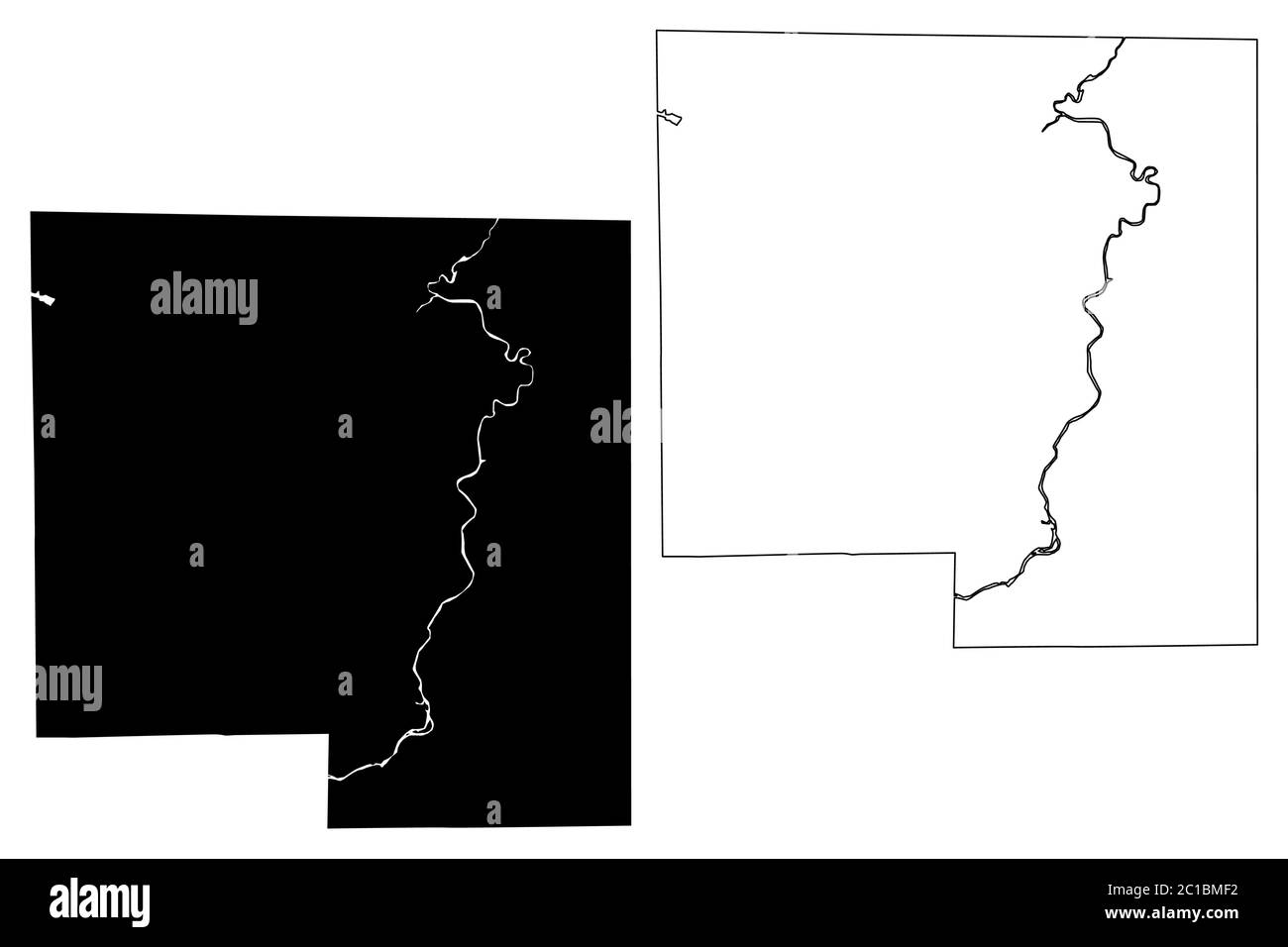 Winnebago County, Illinois (U.S. county, United States of America, USA, U.S., US) map vector illustration, scribble sketch Winnebago map Stock Vector