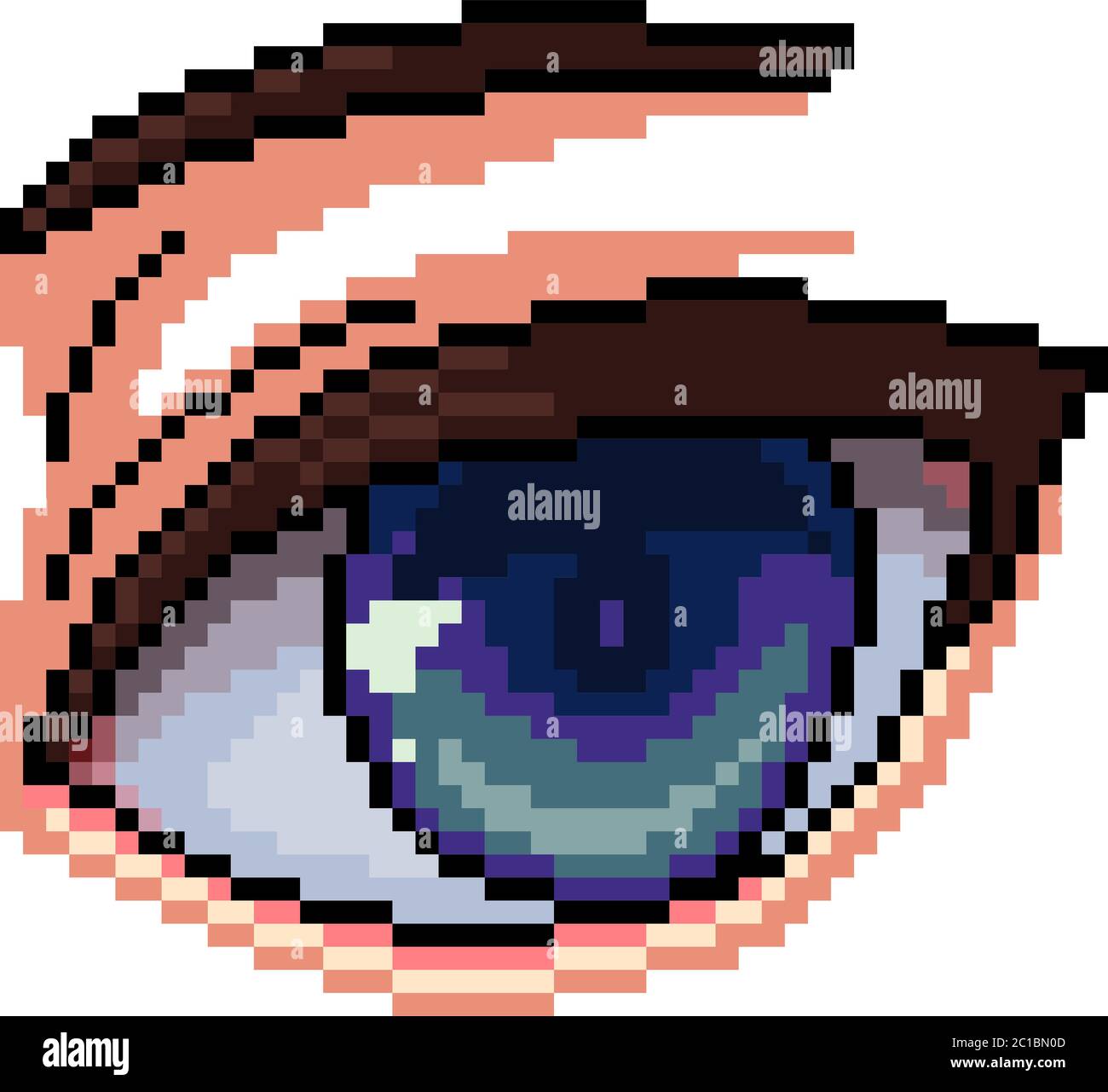 vector pixel art eye isolated cartoon Stock Vector Image & Art - Alamy