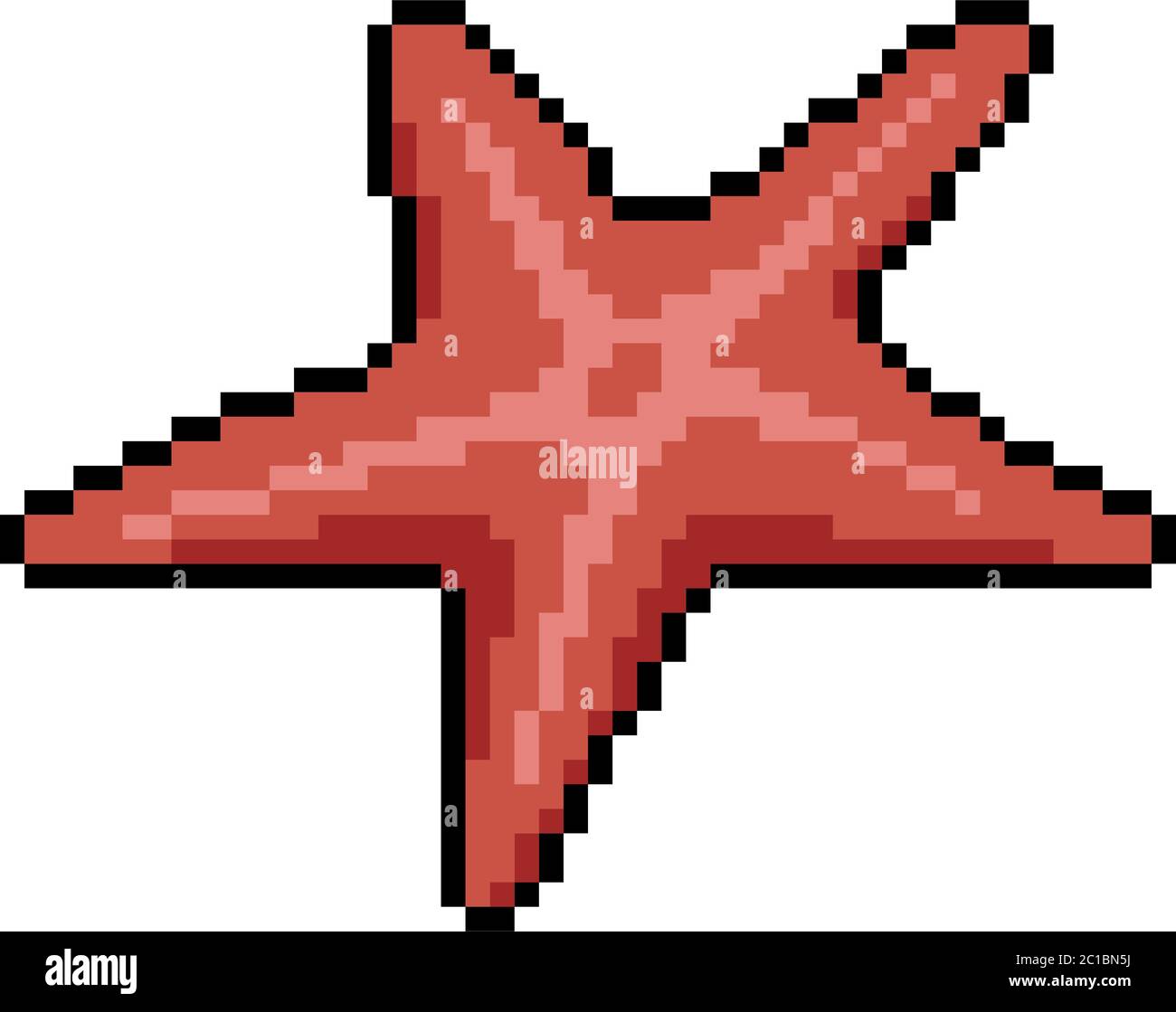 vector pixel art starfish isolated cartoon Stock Vector Image & Art Alamy