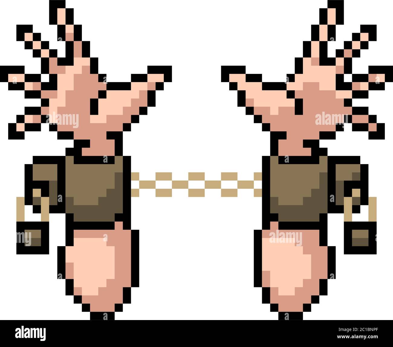 vector pixel art shackle isolated cartoon Stock Vector Image & Art Alamy