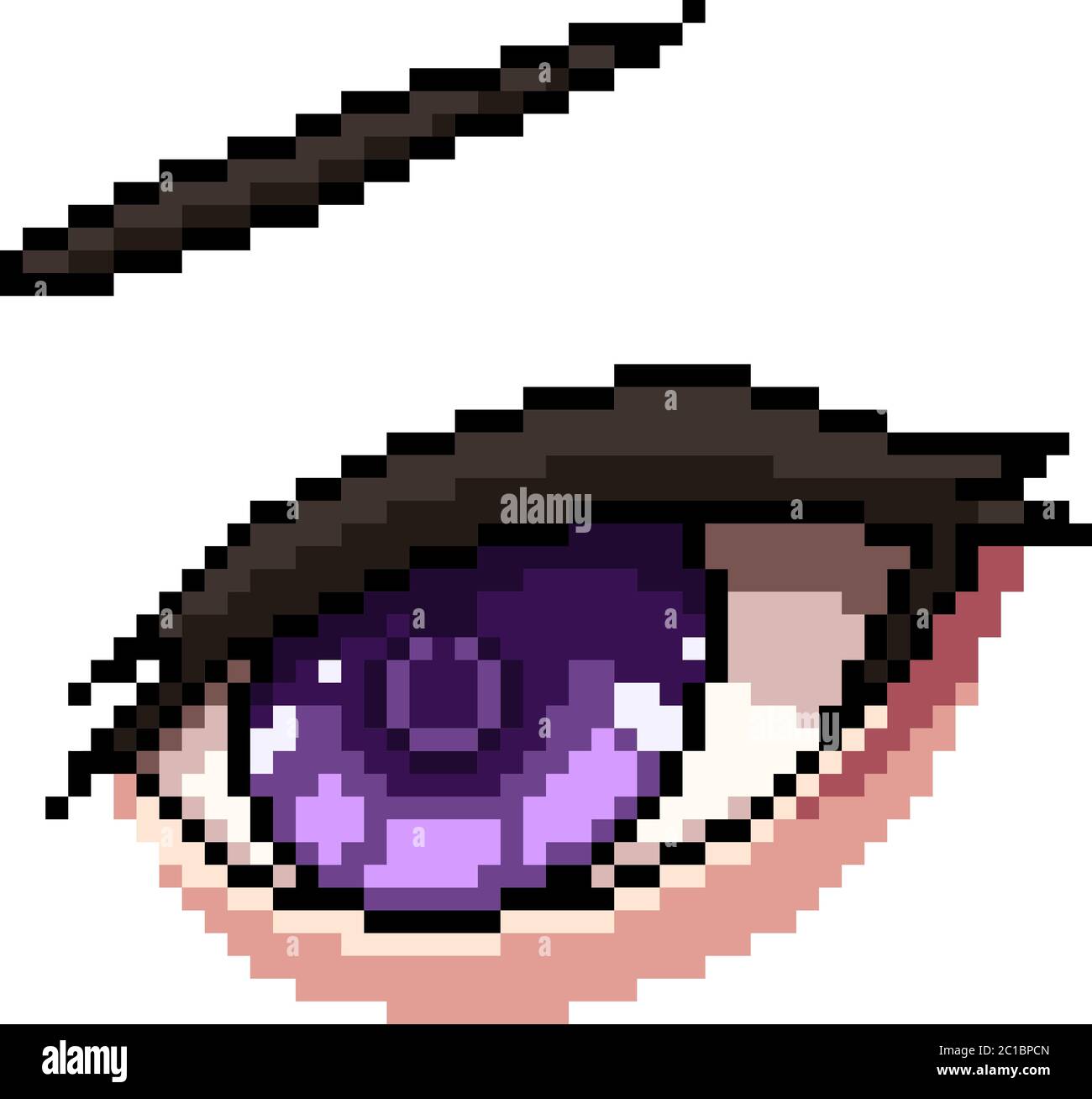 Vector Pixel Art Anime Eye Isolated Stock Vector (Royalty Free) 1145197460