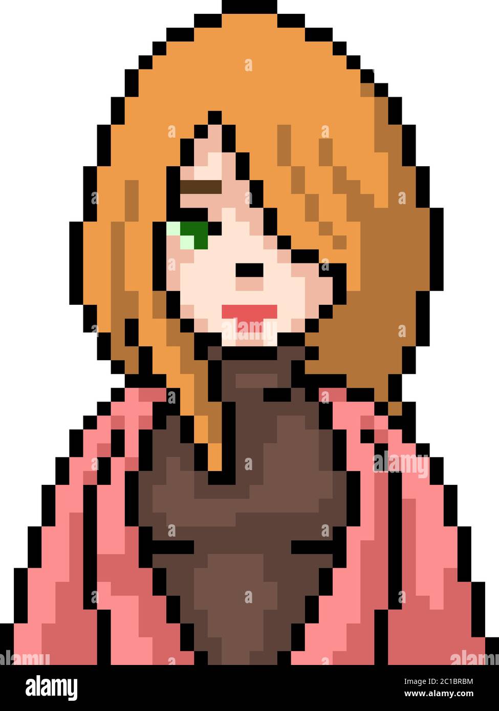 Create a 32x32 pixel art of anime