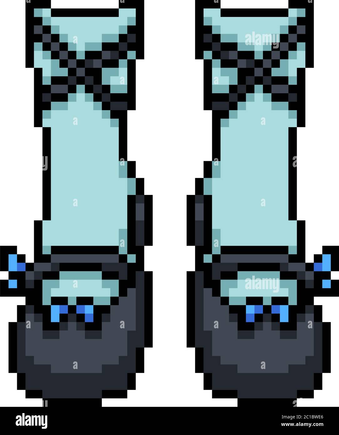 vector pixel art gothic shoe isolated cartoon Stock Vector Image & Art