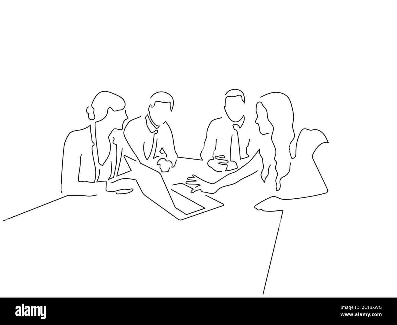 Man with laptop illustration Black and White Stock Photos & Images - Alamy