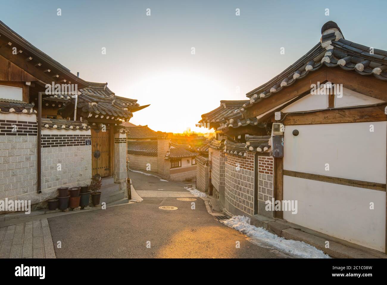 Bukchon Hanok Village in Seoul city, South Korea Stock Photo - Alamy