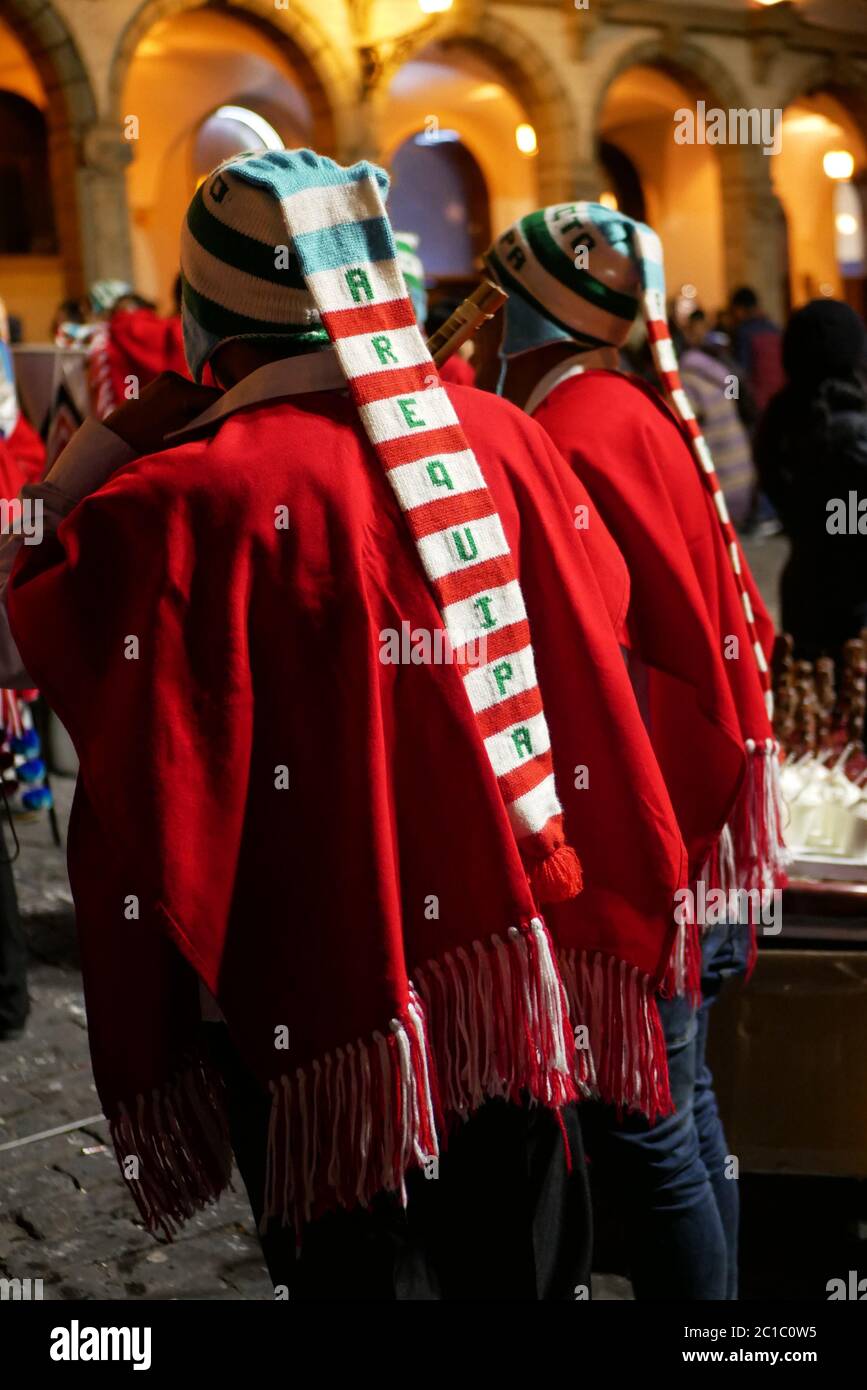Yearly anniversary celebration of white city Arequipa, traditional ...