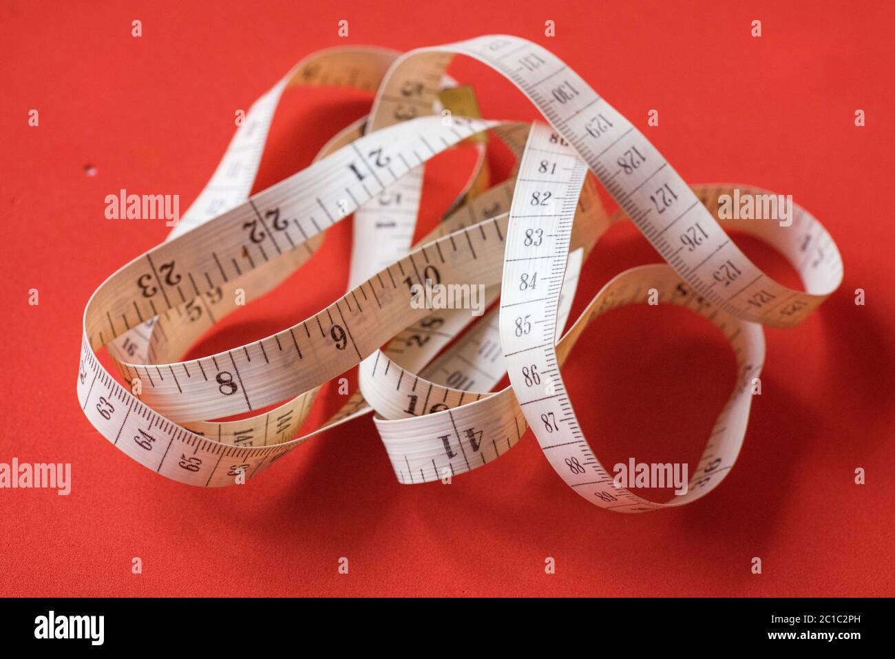 Close Up Tailor Measuring Tape Stock Photo Alamy