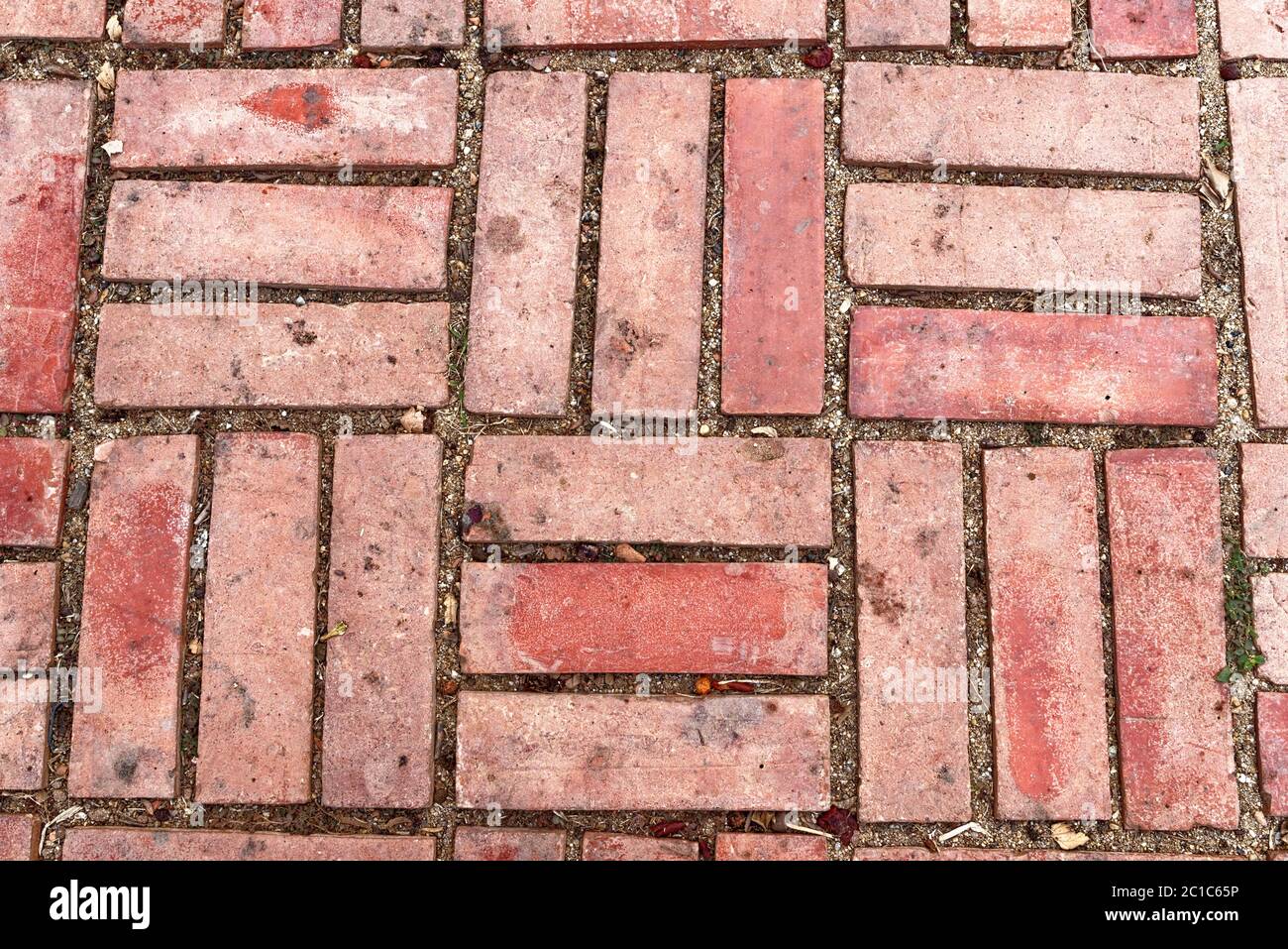 Vintage orange red old brick wall texture weathered Stock Photo