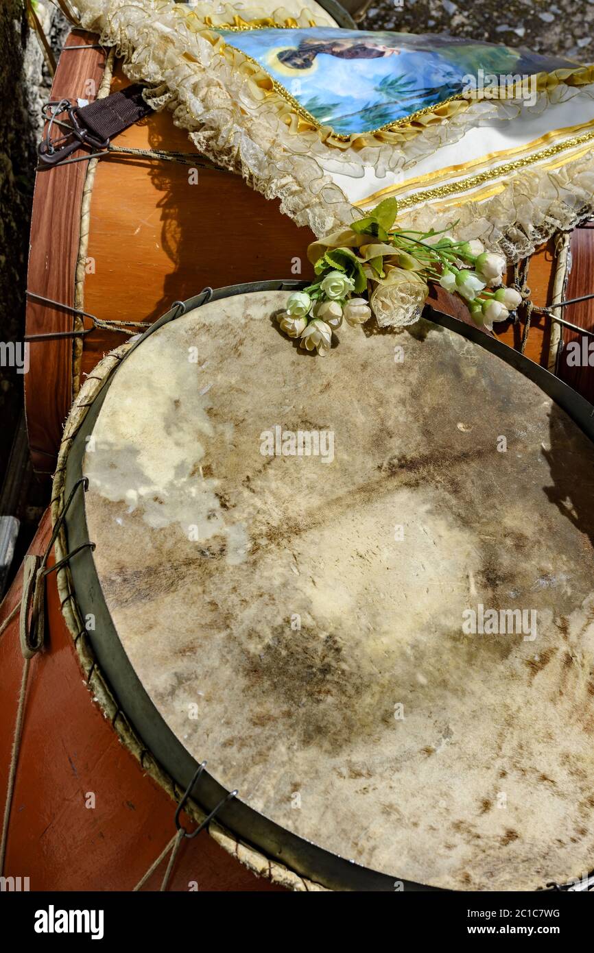 Ethnic drums detail Stock Photo Alamy