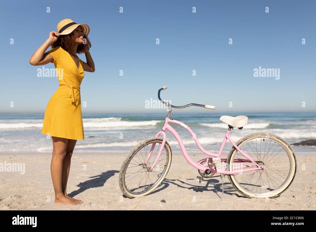 Summer woman race bike hi-res stock photography and images - Alamy