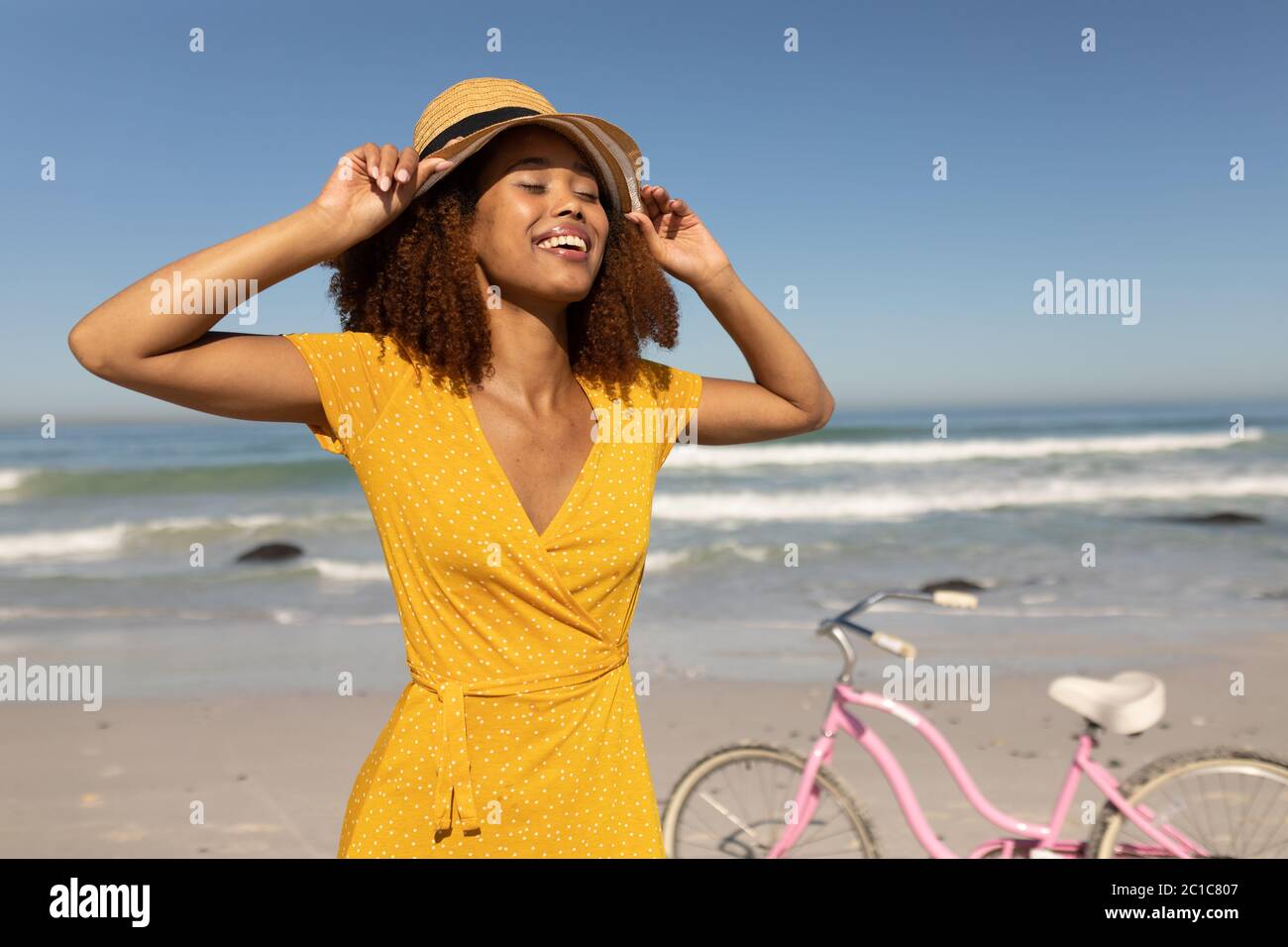 Summer woman race bike hi-res stock photography and images - Alamy