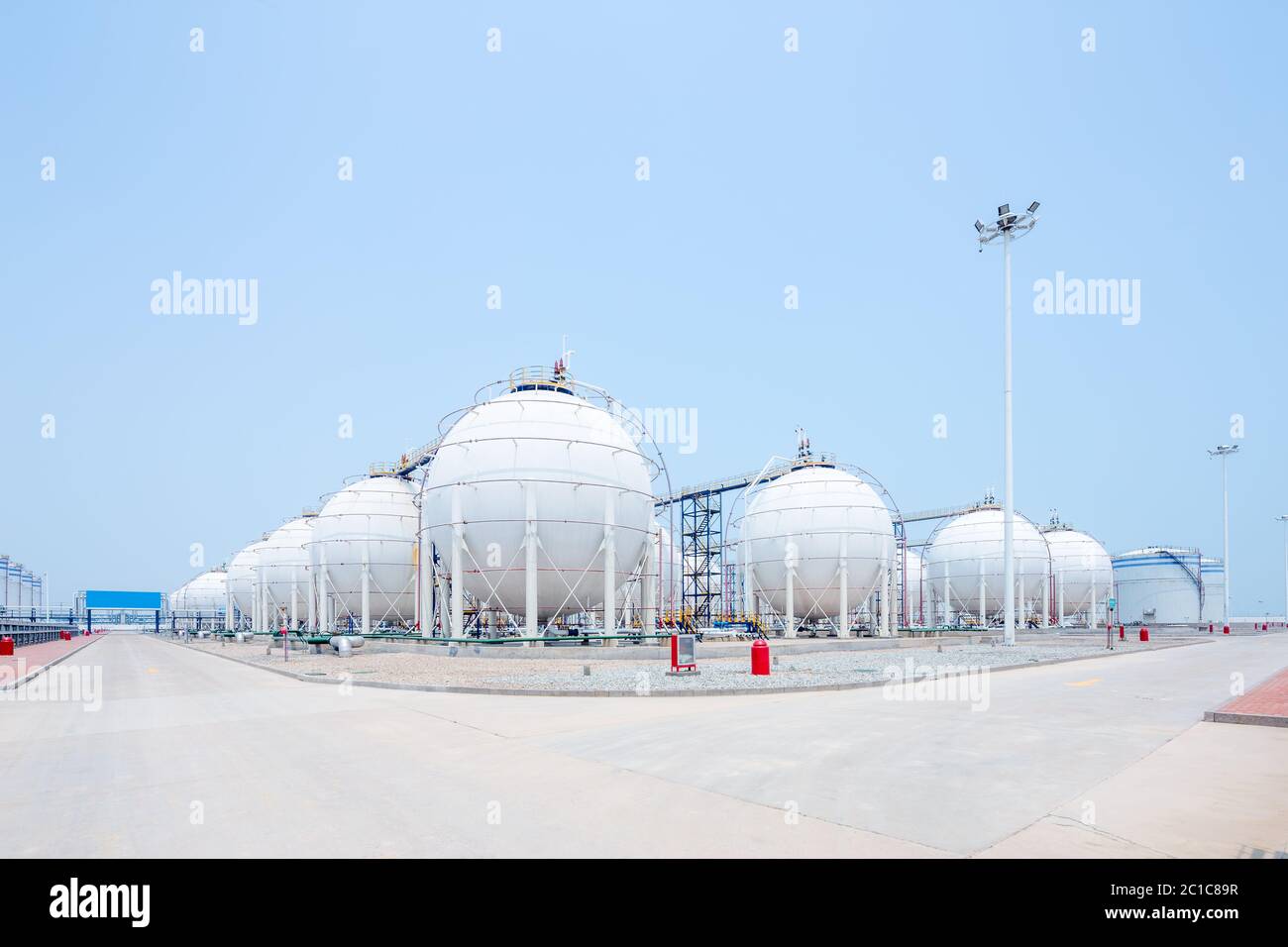 landscape of oil depot Stock Photo Alamy
