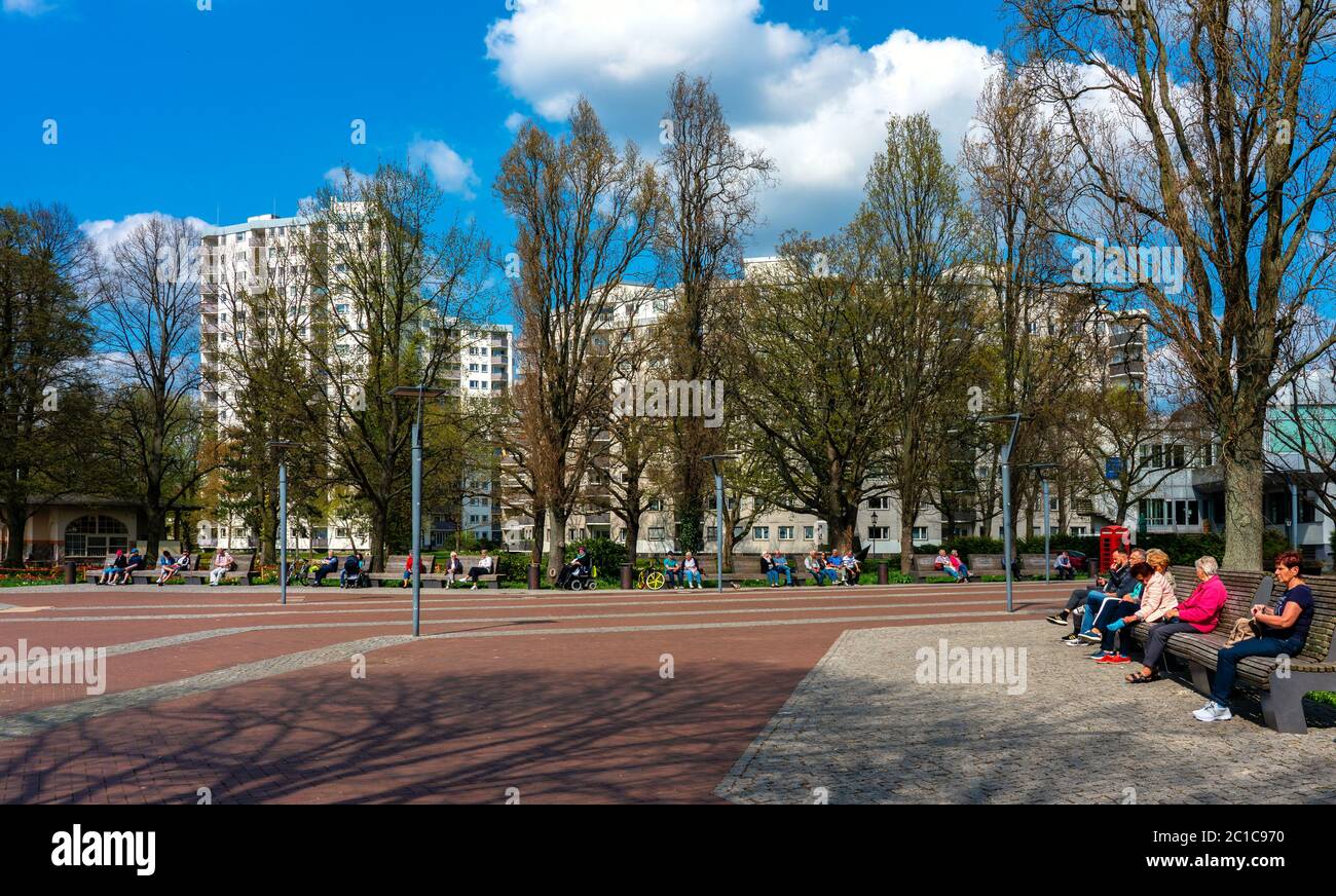 Seepromenade in Berlin Tegel Stock Photo