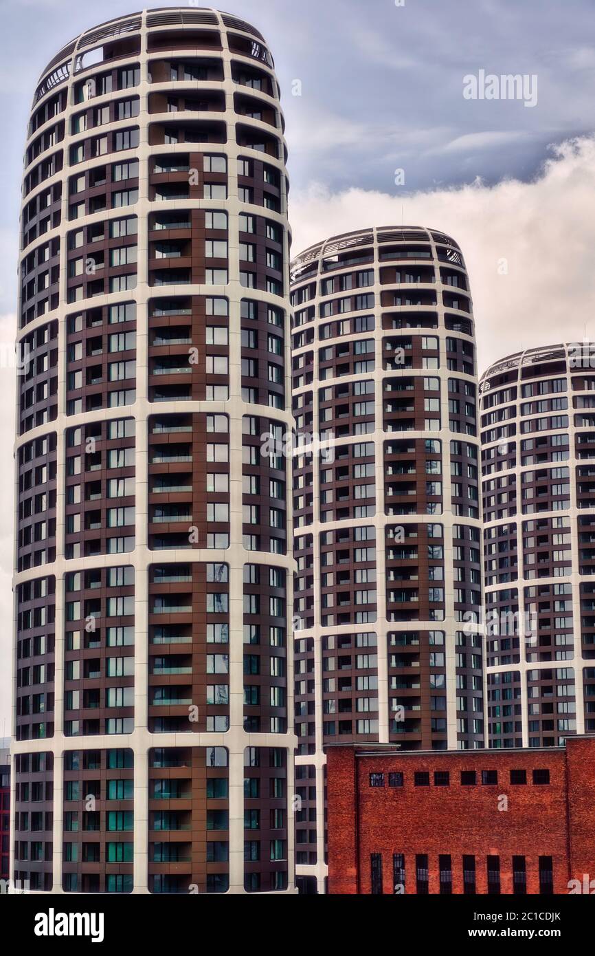 Three new towers in Bratislava by Zaha Hadid Stock Photo