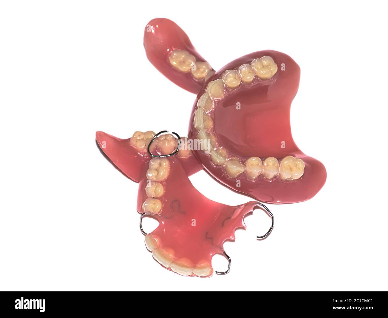Dentures in various forms Stock Photo