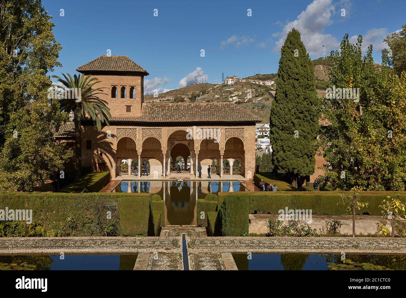 Partal Palace in La Alhambra in Granada, Spain Stock Photo