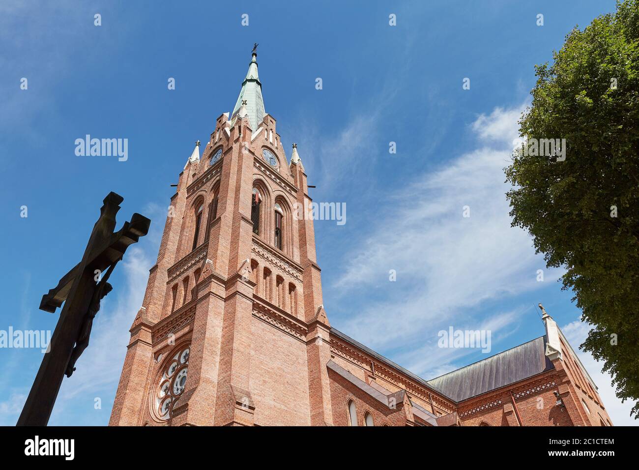 Catholic church of the Assumption of the blessed Virgin Mary, Palanga, Lithuania Stock Photo