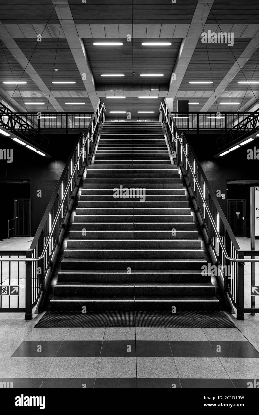 Lift and stairs Black and White Stock Photos & Images - Alamy