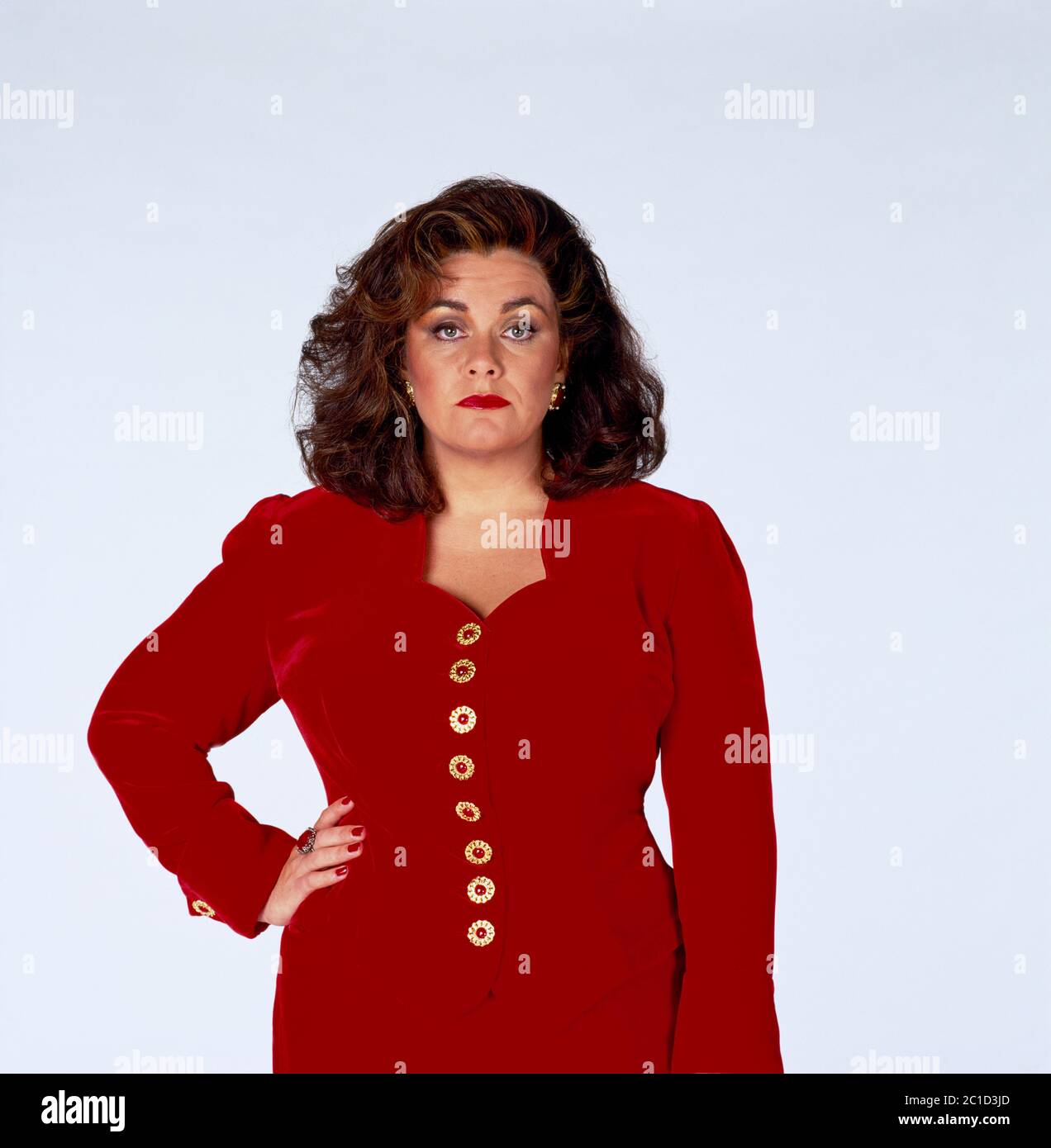 Dawn French in character in Murder Most Horrid Stock Photo Alamy