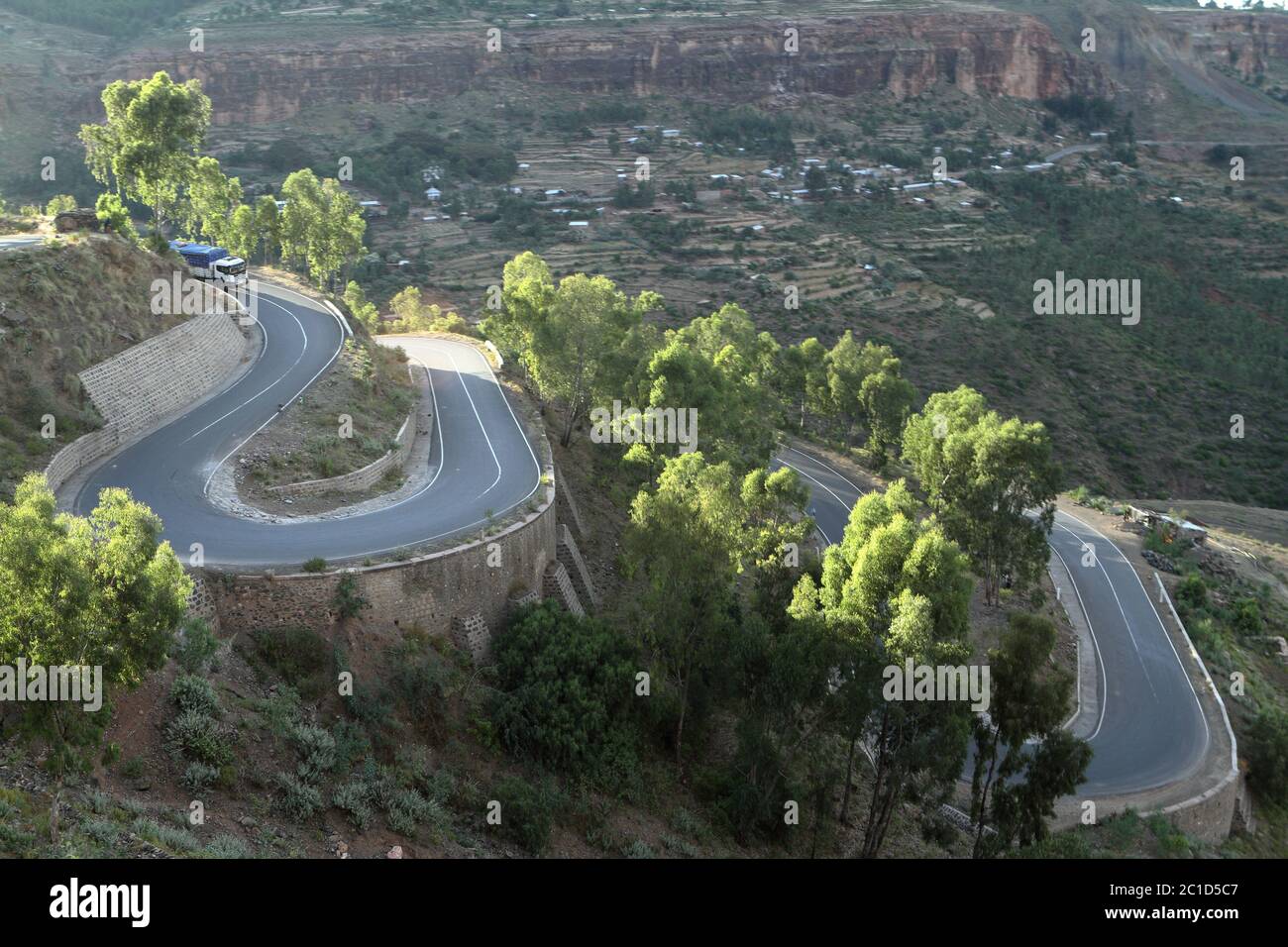 pass roads from the rift valley of ethiopia Stock Photo