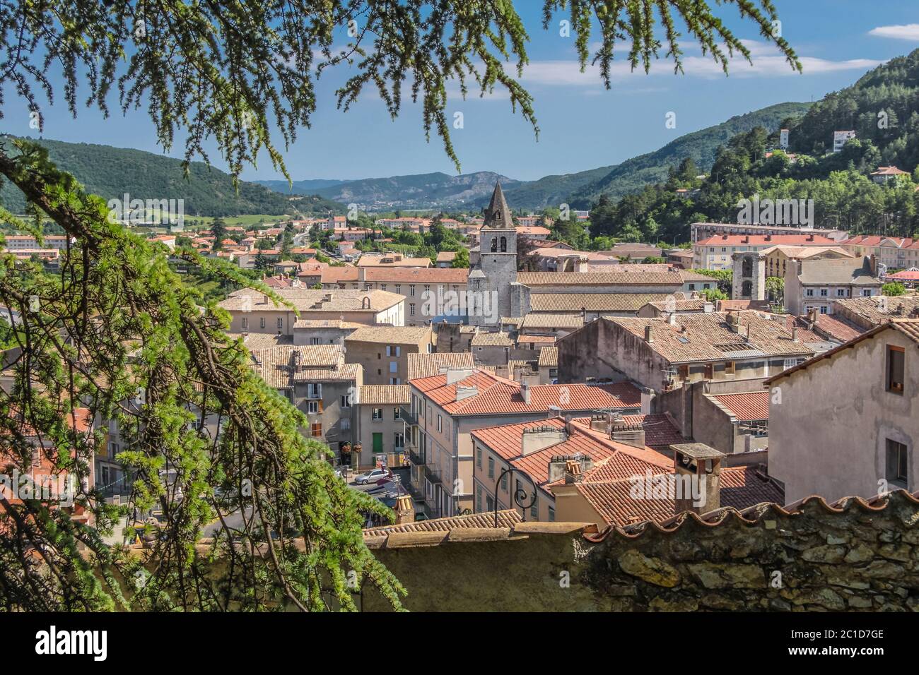 View of the old town of Sisteron, Provence, France Stock Photo