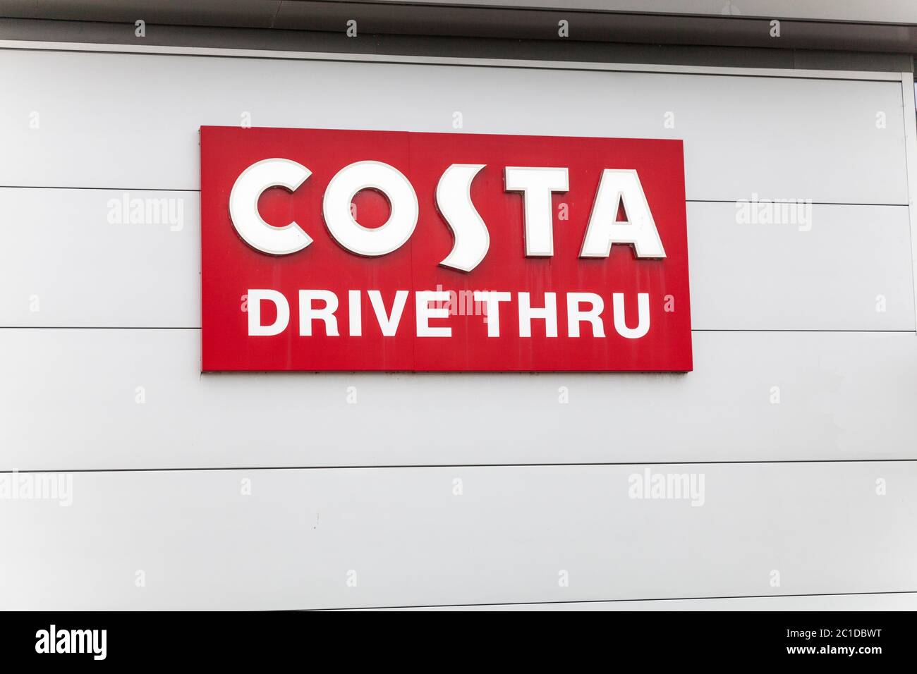 Costa Drive Thru in Darlington,England,UK Stock Photo Alamy
