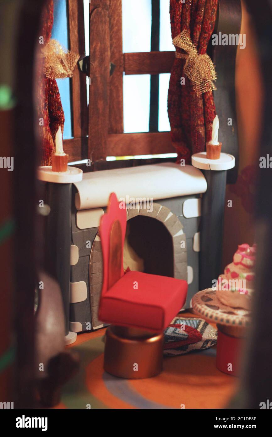 Beautiful Interior of a miniature doll house Stock Photo Alamy