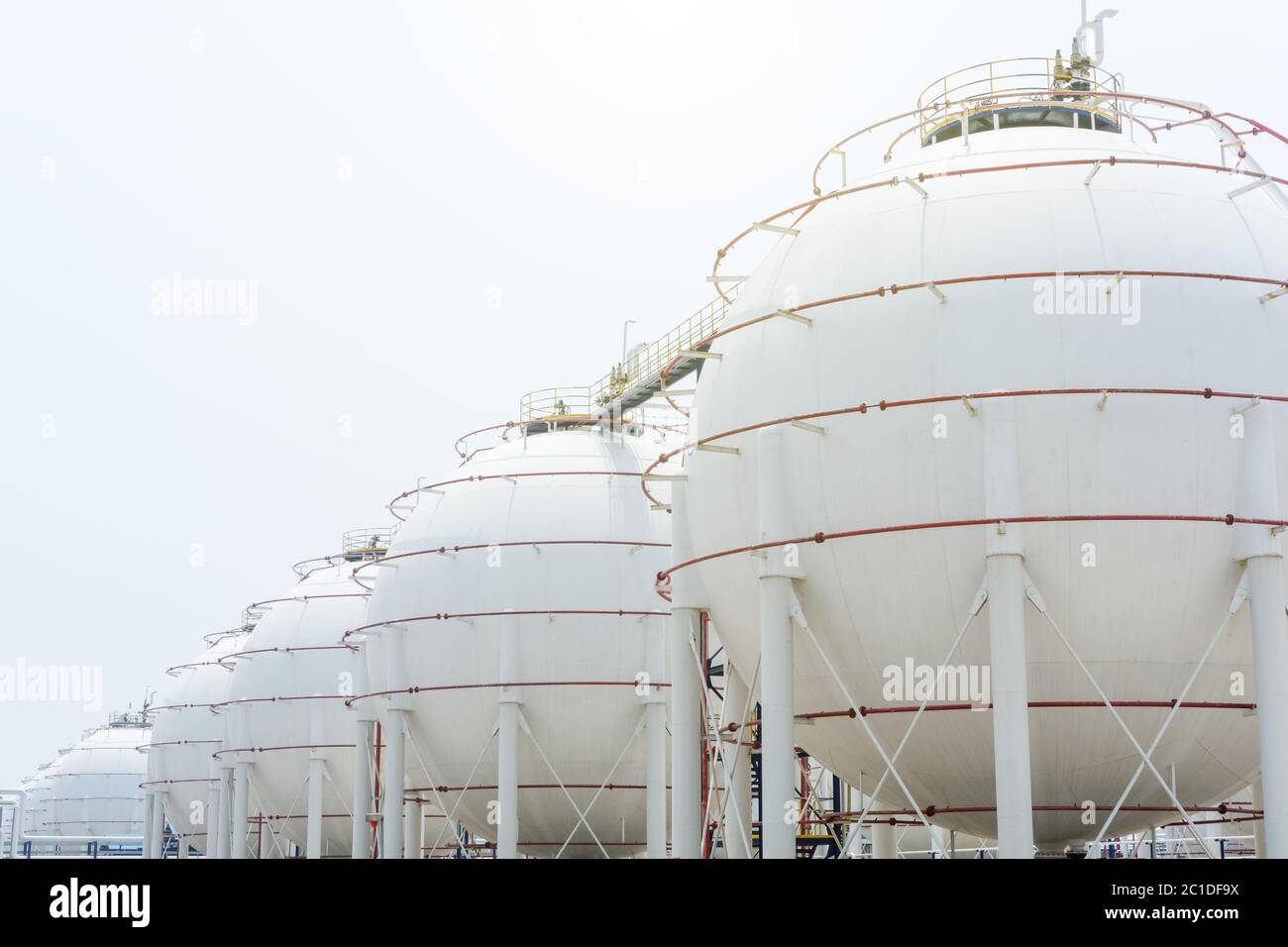 view of oil depot Stock Photo Alamy